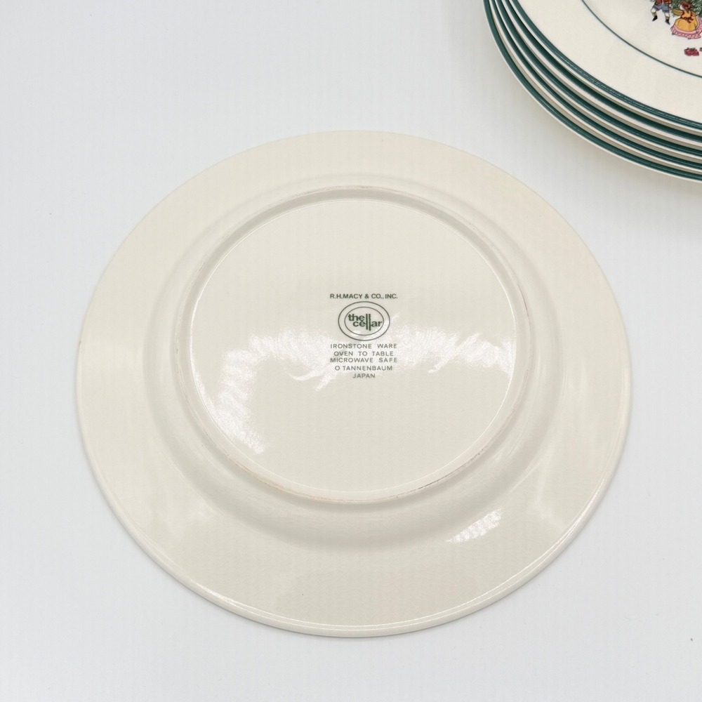 The Cellar O'Tannenbaum Ironstone Dinner Plates Set of 6 Christmas Japan 10.75" - Picture 6 of 8